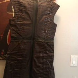 Faux leather dress